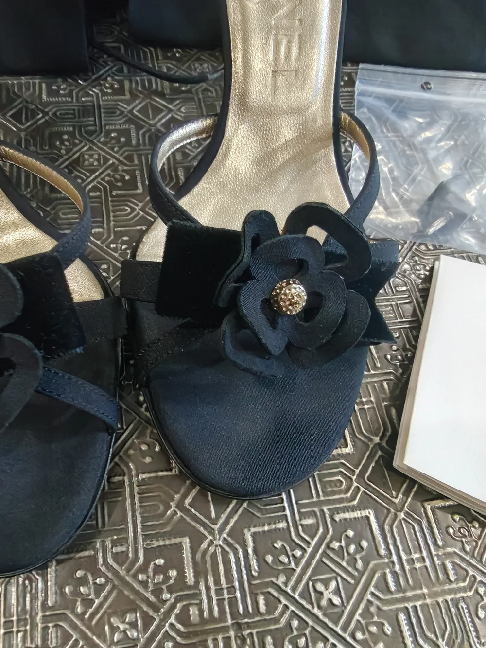 CHANEL Women's Black Camellia Mules 3